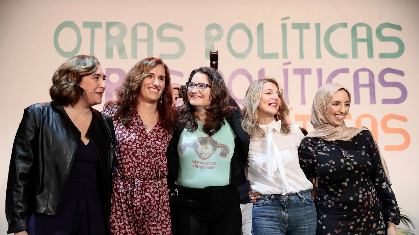 Ada Colau, Mónica García, Mónica Oltra, Yolanda Díaz y Fátima Hamed Ada Colau, Mónica García, Mónica Oltra, Yolanda Díaz y Fátima Hamed