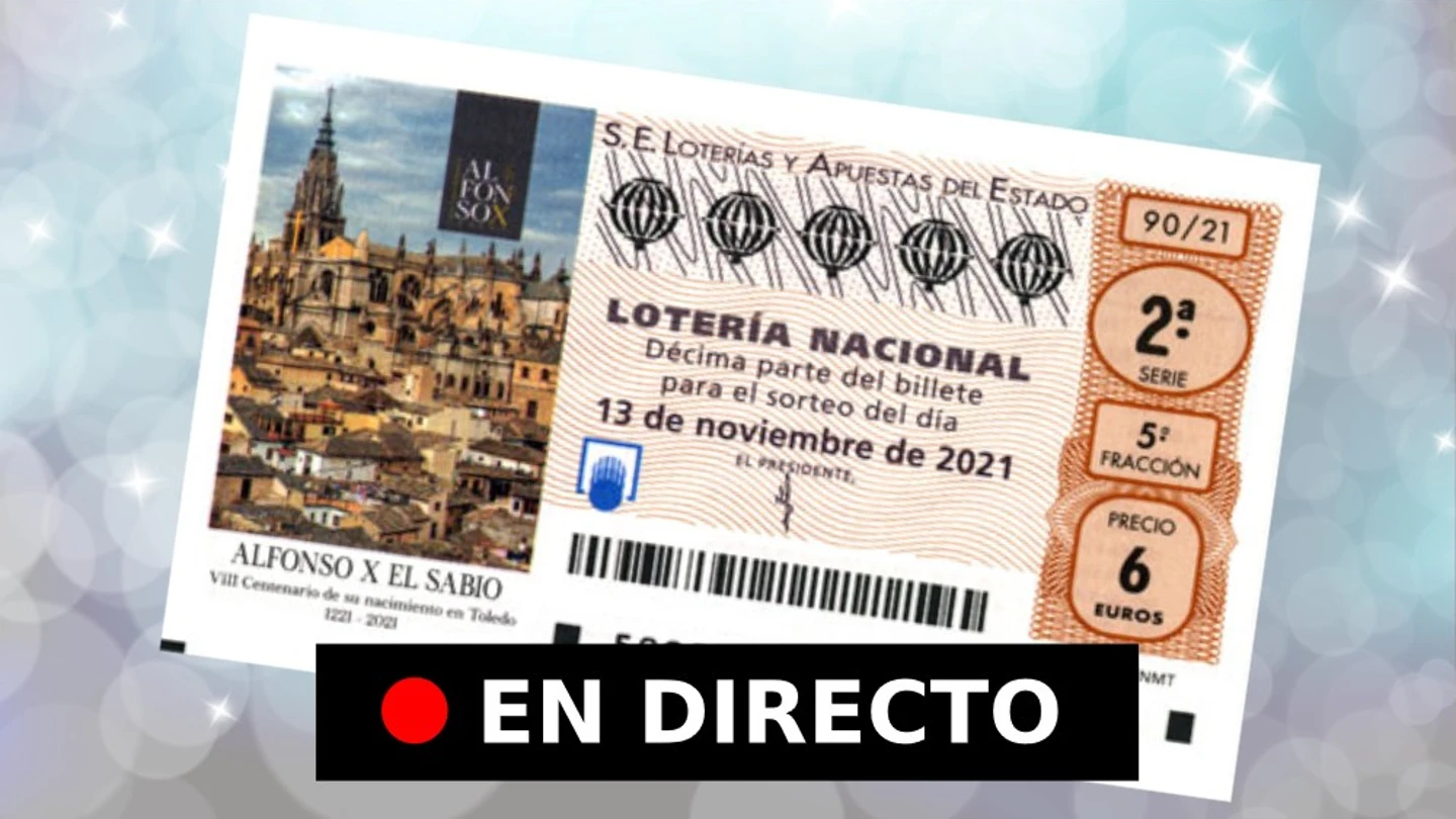 Lotería Nacional: resultados de hoy, sábado 13 de noviembre, en directo Lotería Nacional: resultados de hoy, sábado 13 de noviembre, en directo