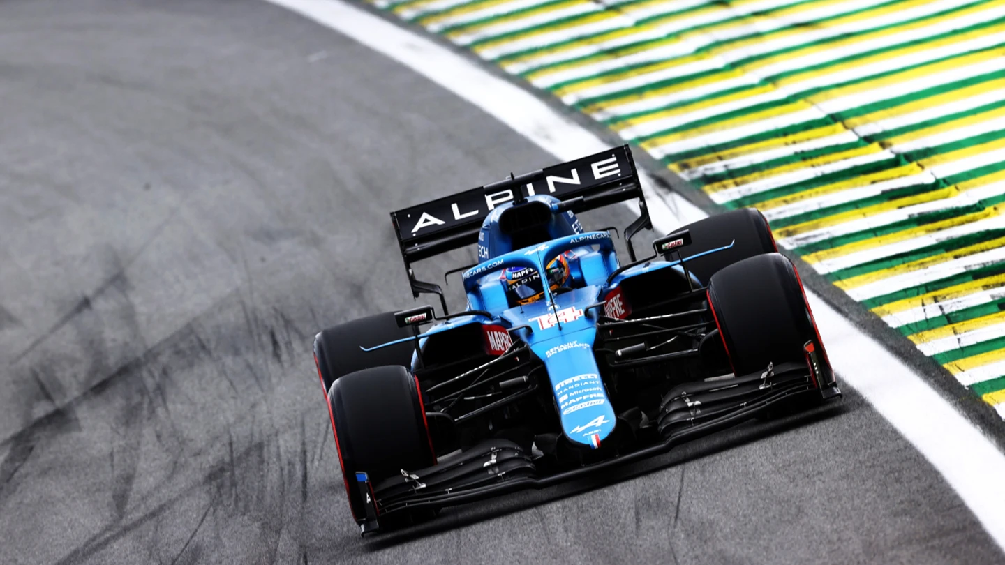 Fernando Alonso, con el Alpine Fernando Alonso, con el Alpine