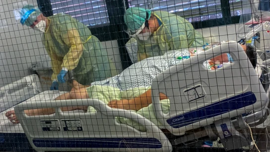 Un hospital de Alemania trata a un paciente grave de COVID Un hospital de Alemania trata a un paciente grave de COVID