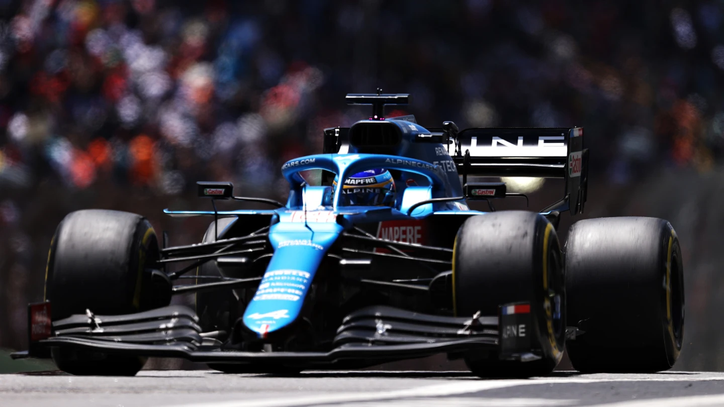Fernando Alonso, con el Alpine Fernando Alonso, con el Alpine