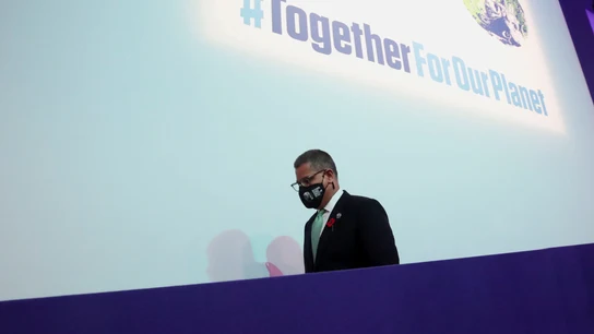 Alok Sharma, presidente del COP26, durante la cumbre de Glasgow Alok Sharma, presidente del COP26, durante la cumbre de Glasgow