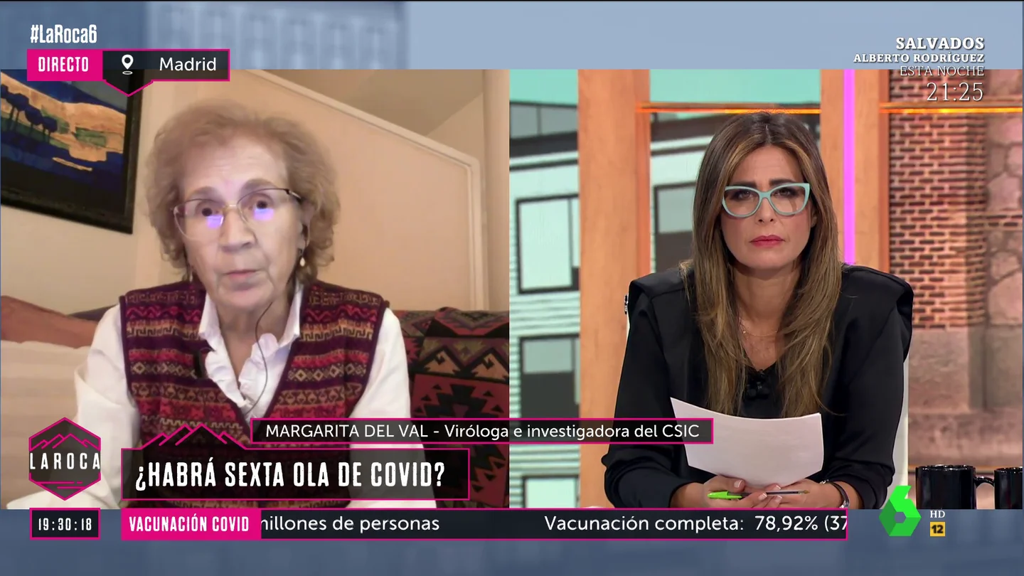 Margarita del Val avisa de cuáles son los "momentos de riesgo" de contagio de cara a la Navidad Margarita del Val avisa de cuáles son los "momentos de riesgo" de contagio de cara a la Navidad