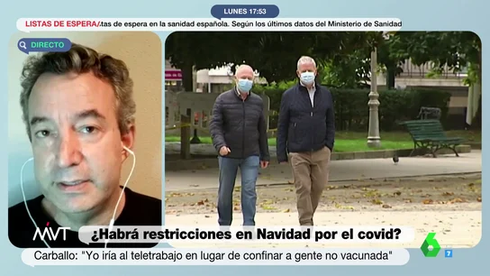 La medida más efectiva que recomienda el doctor Carballo para evitar una nueva ola de COVID tras la Navidad La medida más efectiva que recomienda el doctor Carballo para evitar una nueva ola de COVID tras la Navidad