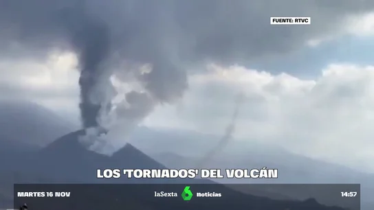 Los tornados o tolvaneras del volcán de La Palma Los tornados o tolvaneras del volcán de La Palma
