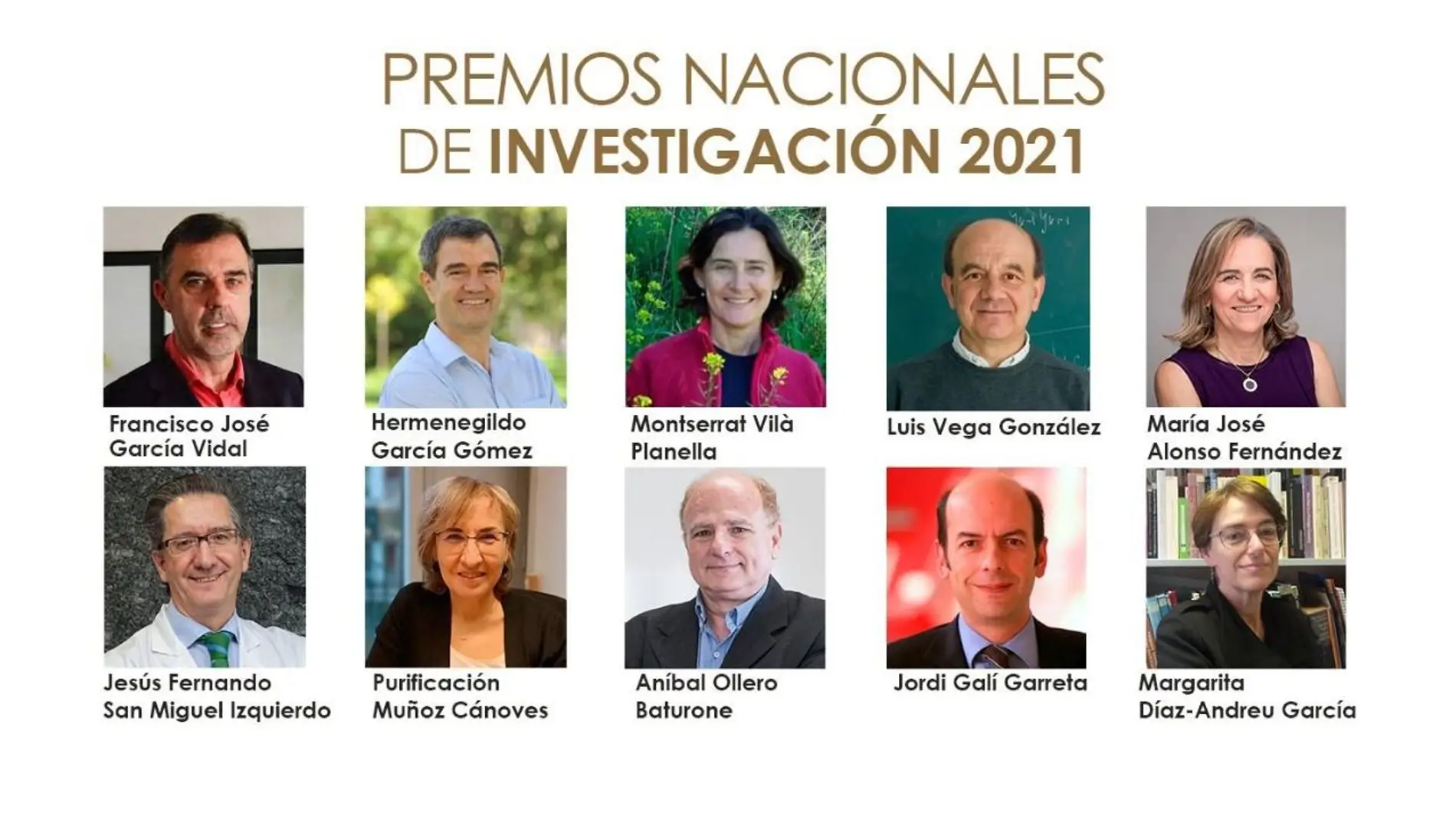 Otorgados los Premios Nacionales de Investigacion a seis hombres y cuatro mujeres