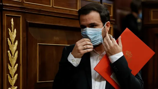 El ministro de Consumo, Alberto Garzón, durante un pleno del Congreso de los Diputados. El ministro de Consumo, Alberto Garzón, durante un pleno del Congreso de los Diputados.