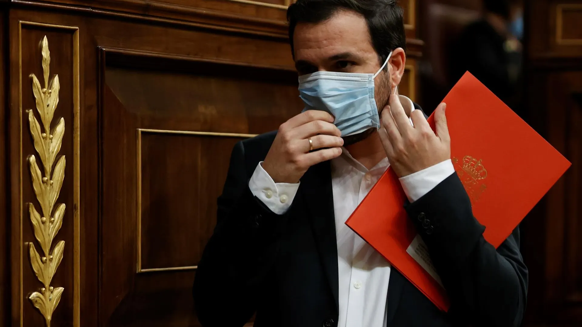 El ministro de Consumo, Alberto Garzón, durante un pleno del Congreso de los Diputados.