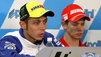 Valentino Rossi y Casey Stoner