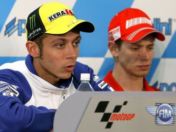 Valentino Rossi y Casey Stoner