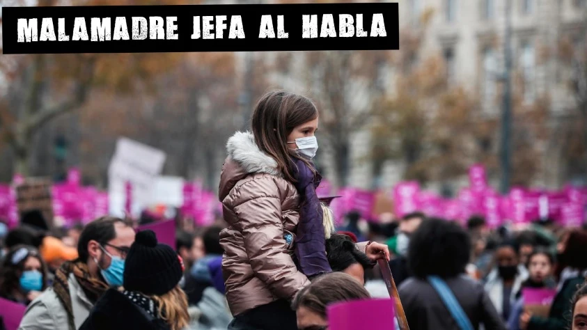 Manifestación contra la violencia machista en la Plaza de la República de París