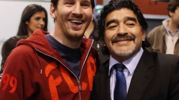 Leo Messi y Maradona