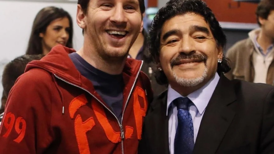 Leo Messi y Maradona