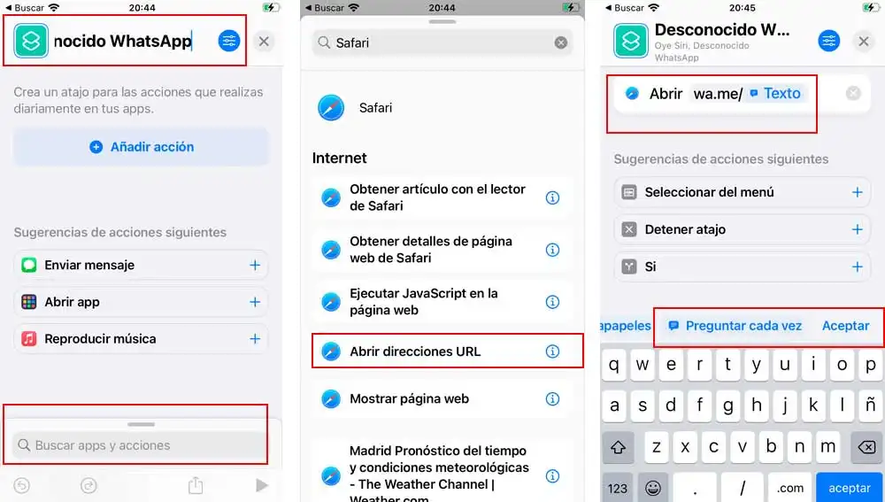 creando un nuevo atajo creando un nuevo atajo