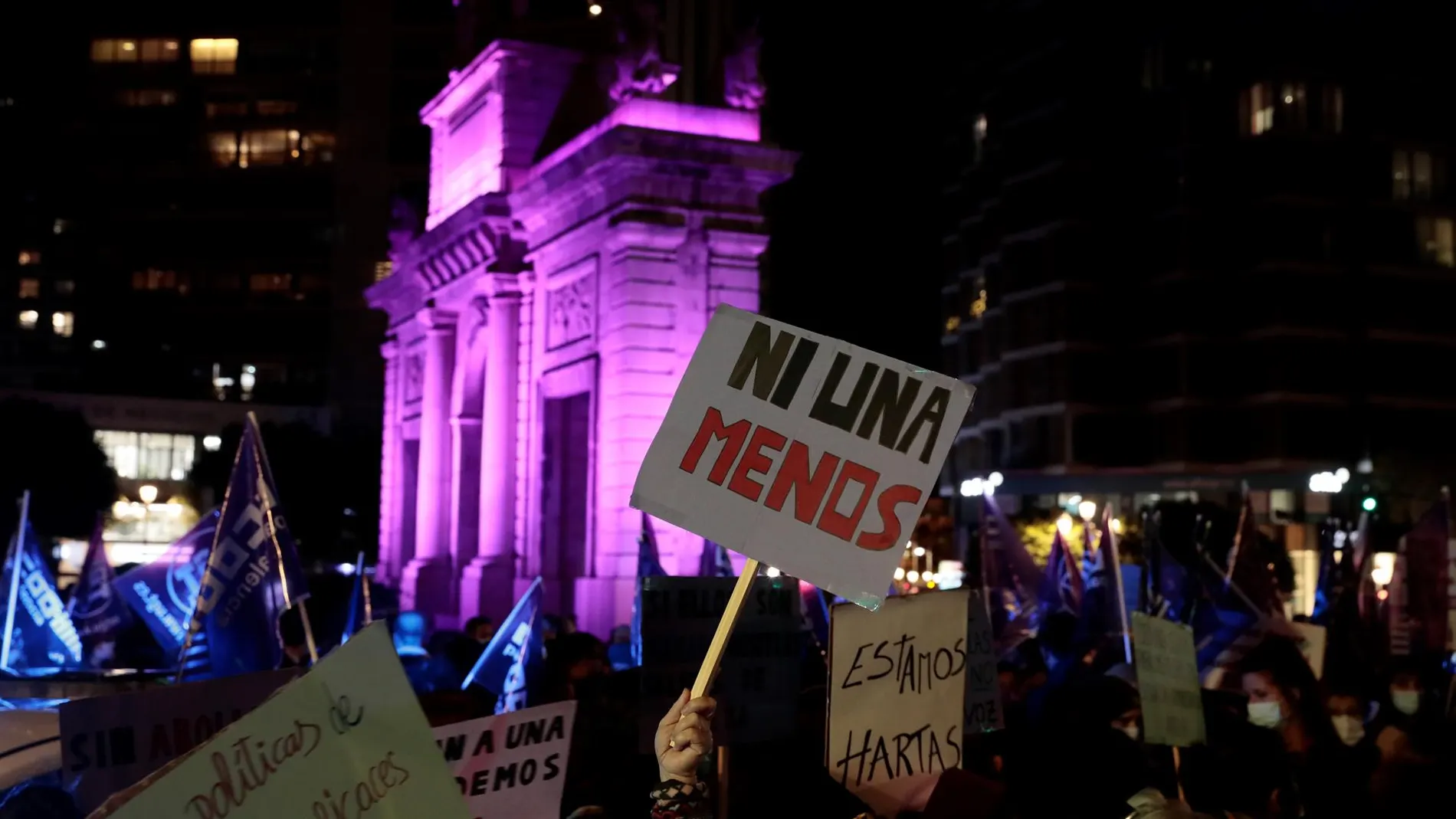 Manifestación en Valencia contra la violencia machista