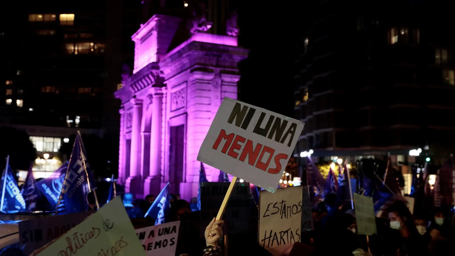 Manifestación en Valencia contra la violencia machista