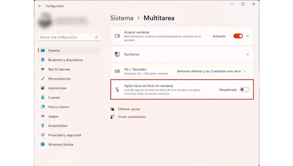 Activando agitar para minimizar Activando agitar para minimizar