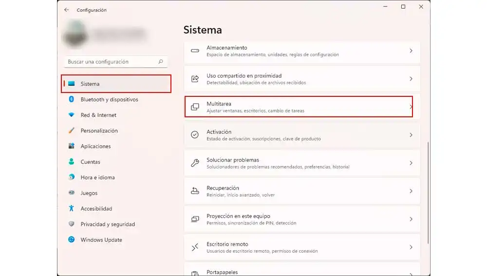 Ajustes de configuración Ajustes de configuración