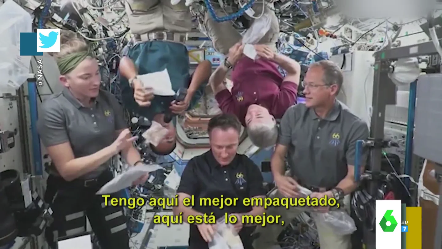 Astronautas celebrando Acción de Gracias Astronautas celebrando Acción de Gracias