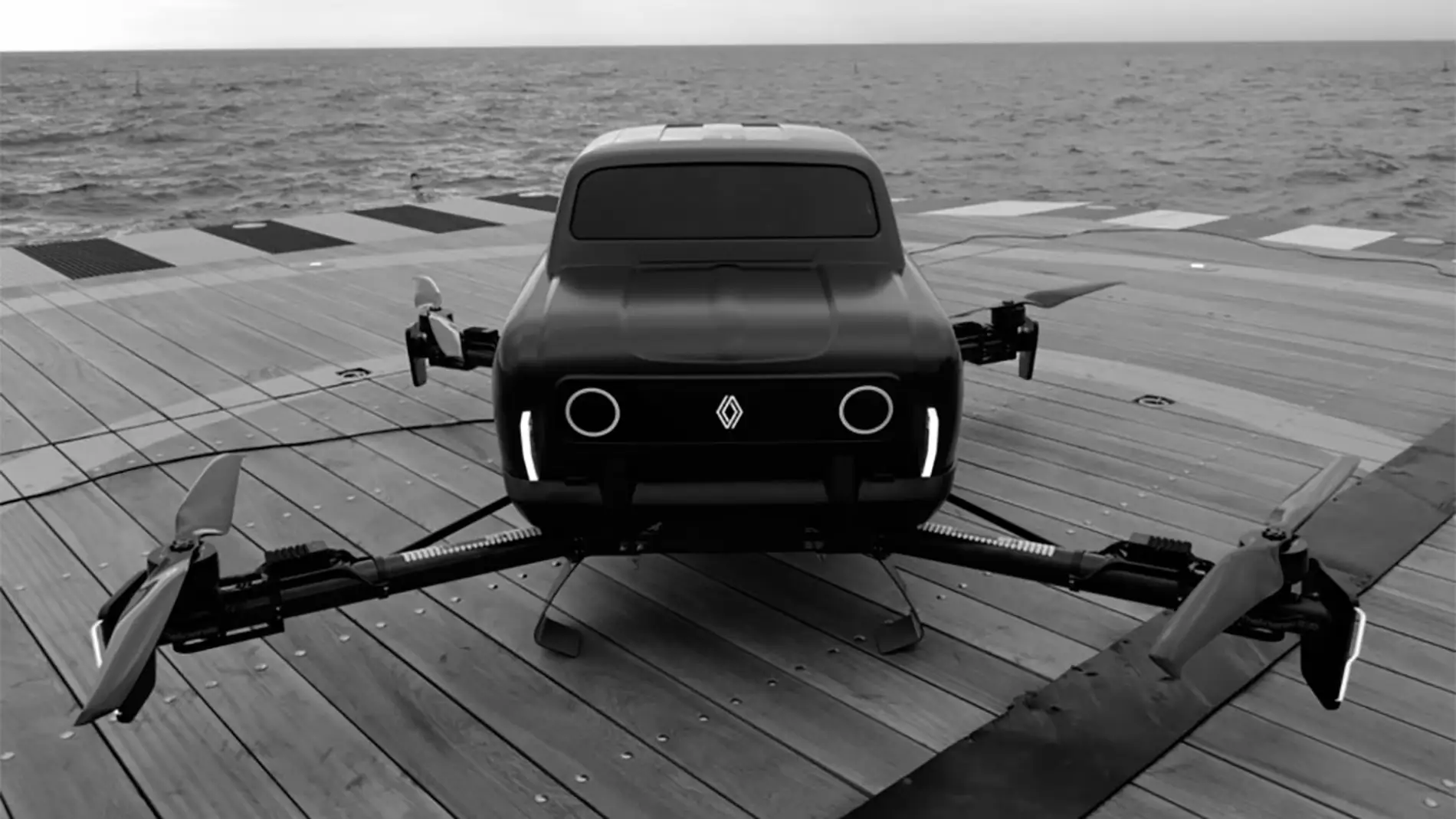 Este Renault 4L eléctrico vuela como un dron