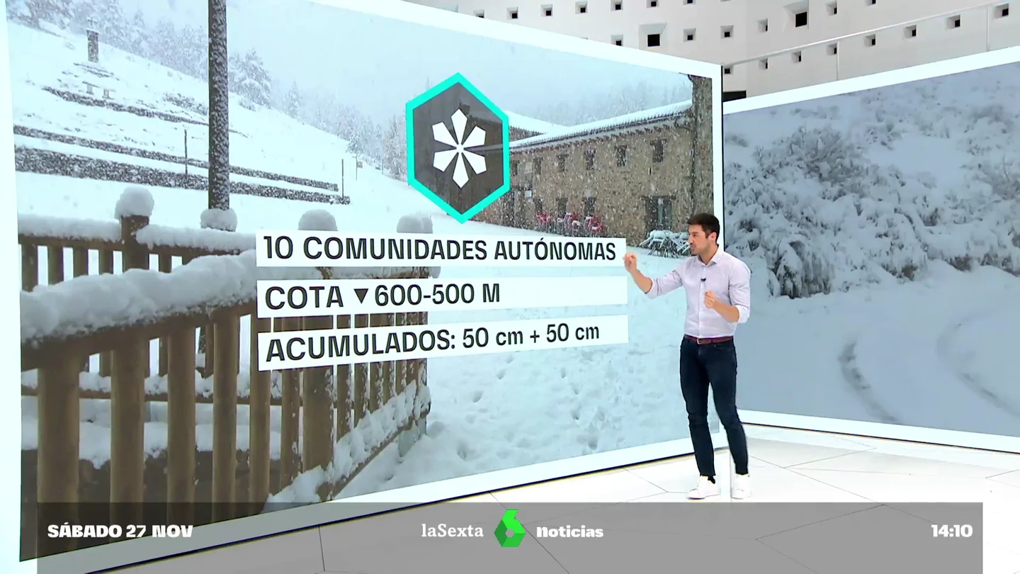 Arwen entra en España: frío, nieve y 14 comunidades autónomas con avisos Arwen entra en España: frío, nieve y 14 comunidades autónomas con avisos
