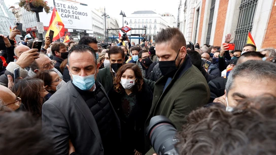 Isabel Díaz Ayuso, en la manifestación contra la reforma de la Ley Mordaza Isabel Díaz Ayuso, en la manifestación contra la reforma de la Ley Mordaza