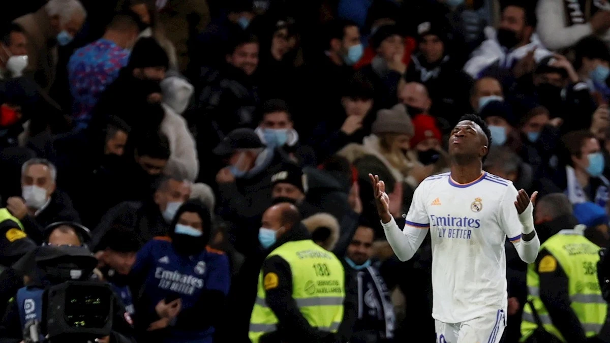 Vinicius celebra un gol