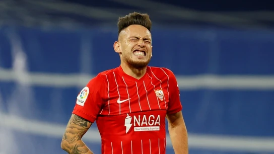 Lucas Ocampos, dolorido Lucas Ocampos, dolorido