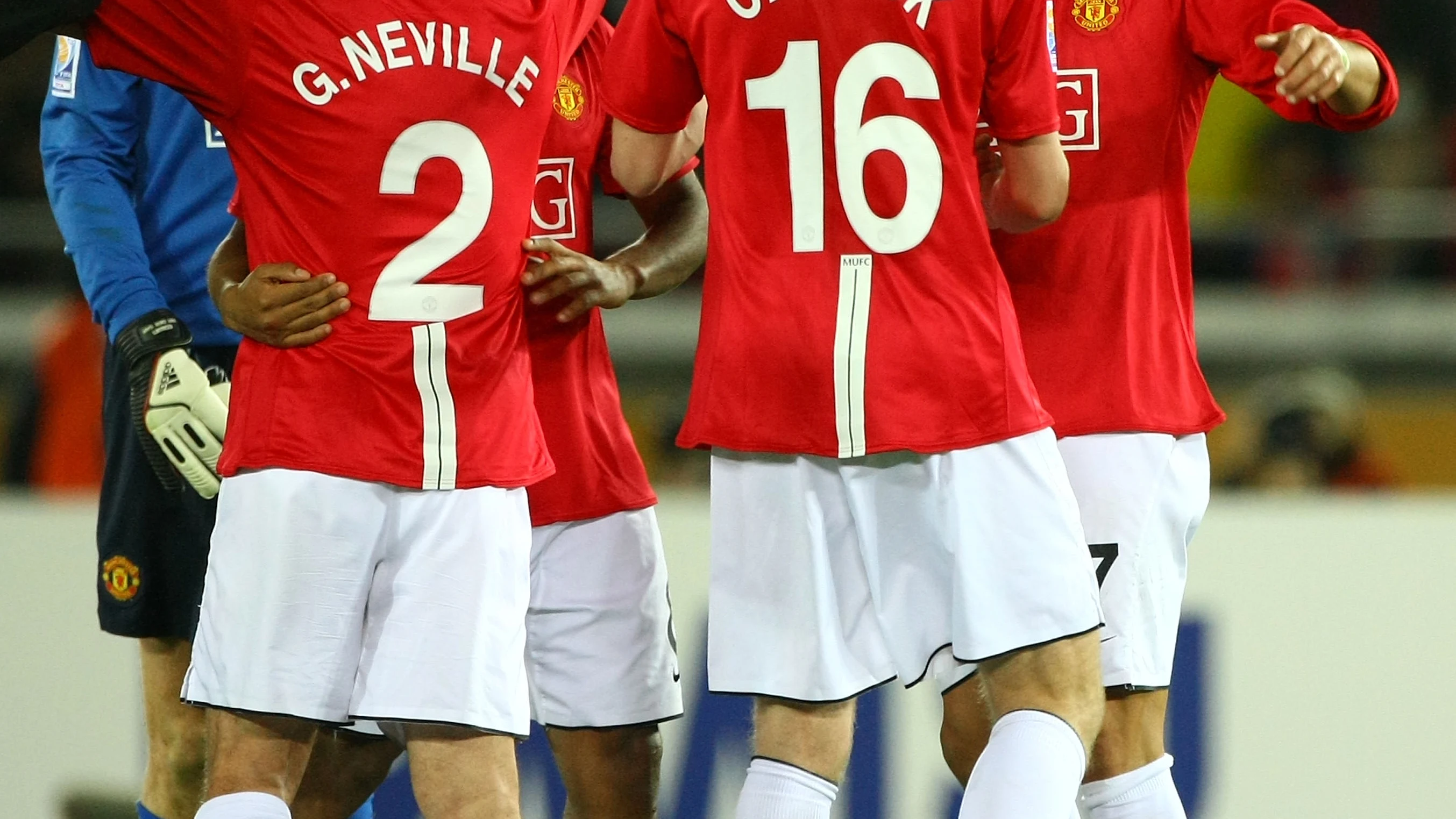 Van der Saar, Neville, Carrick y Cristiano