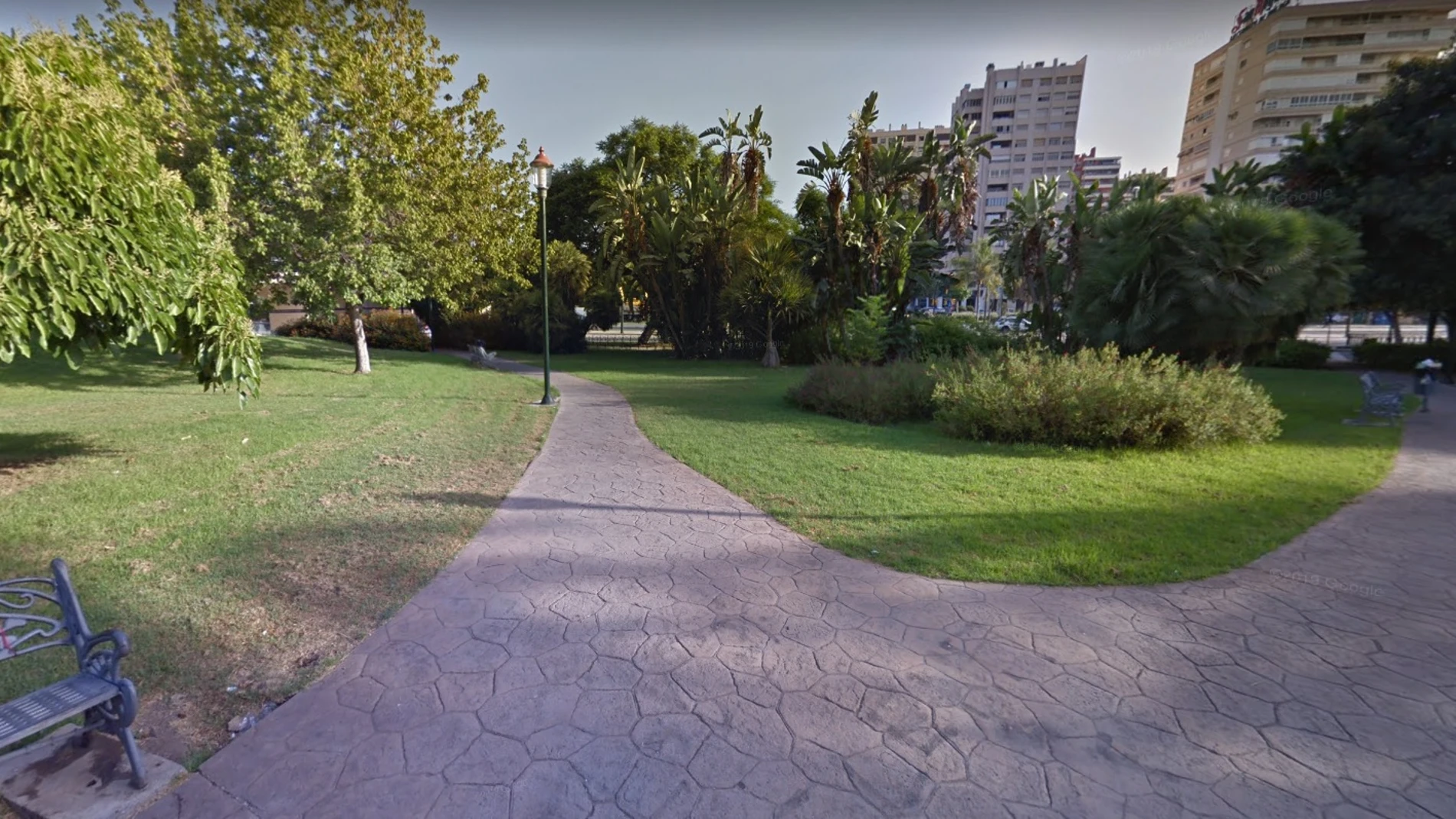 Los Jardines de Picasso en Málaga, donde ha tenido lugar la brutal agresión