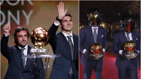 Así se gestó el 'show' de Fernando Alonso y Ocon en el Balón de Oro Así se gestó el 'show' de Fernando Alonso y Ocon en el Balón de Oro