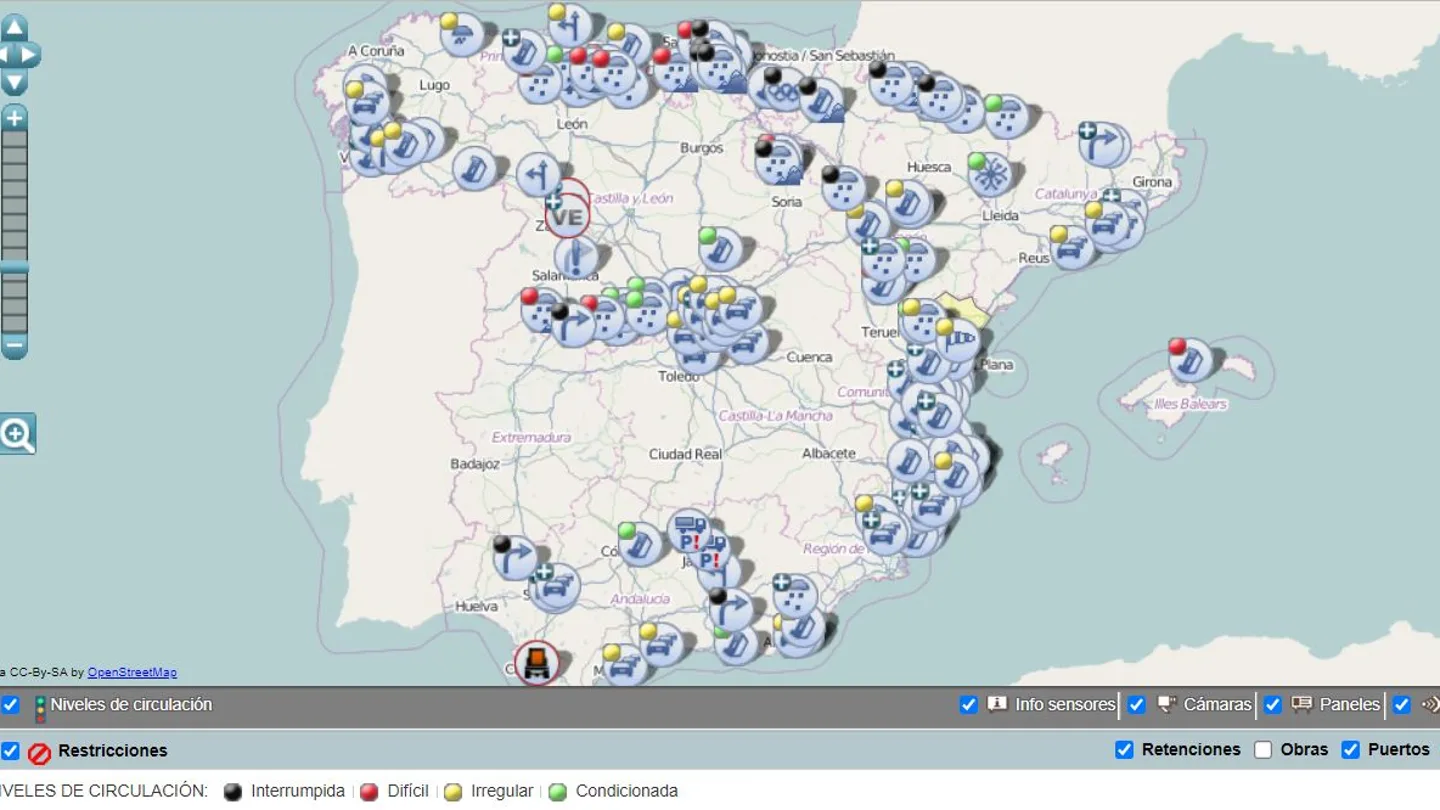 Estado de las carreteras durante el puente de diciembre 8 millones de desplazamientos
