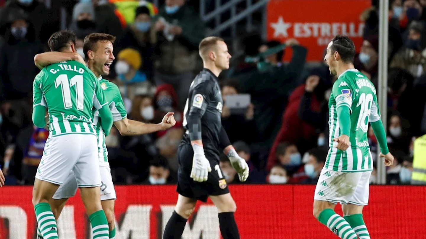 Ter Stegen, tras recibir un gol del Betis Ter Stegen, tras recibir un gol del Betis