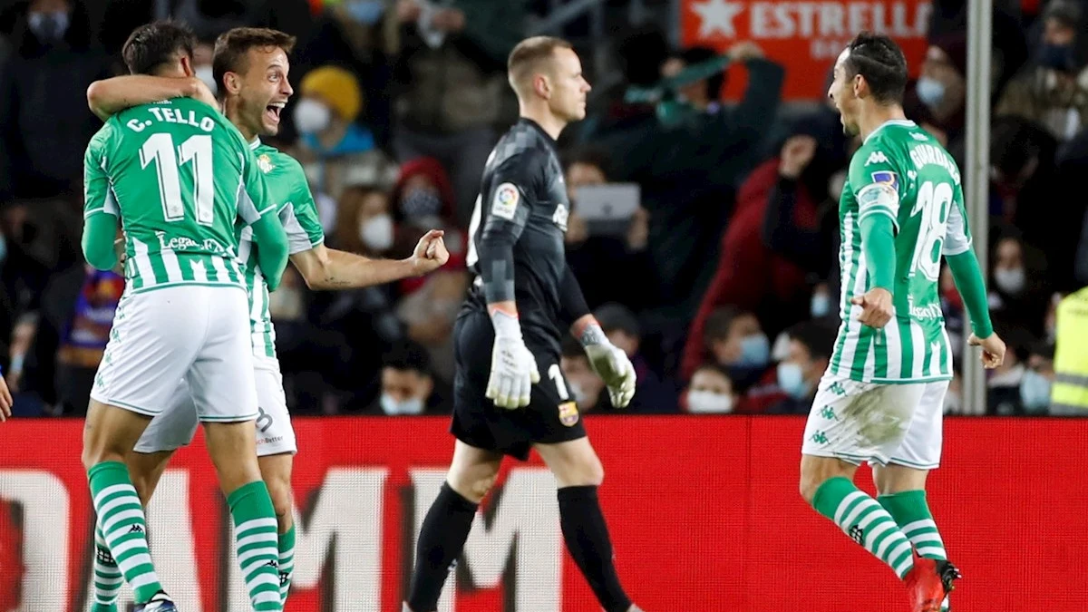 Ter Stegen, tras recibir un gol del Betis