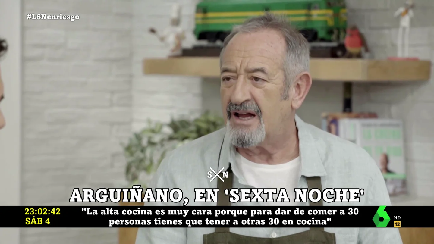 Karlos Arguiñano defiende la subida de precios de Dabiz Muñoz: "Si lo hace no es para ganar más" Karlos Arguiñano defiende la subida de precios de Dabiz Muñoz: "Si lo hace no es para ganar más"