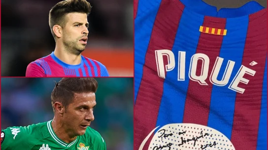 Piqué, Joaquí, y la camiseta dedicada Piqué, Joaquí, y la camiseta dedicada