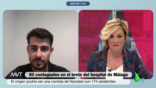 La pregunta de Cristina Pardo que un representante de los sanitarios del hospital de Málaga evita responder La pregunta de Cristina Pardo que un representante de los sanitarios del hospital de Málaga evita responder