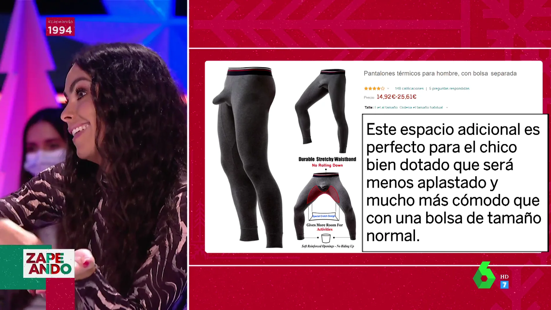 Valeria Ros presenta el pantalón para hombres donde el "tamaño importa" que impacta a Pedroche: "¿Perdona?"