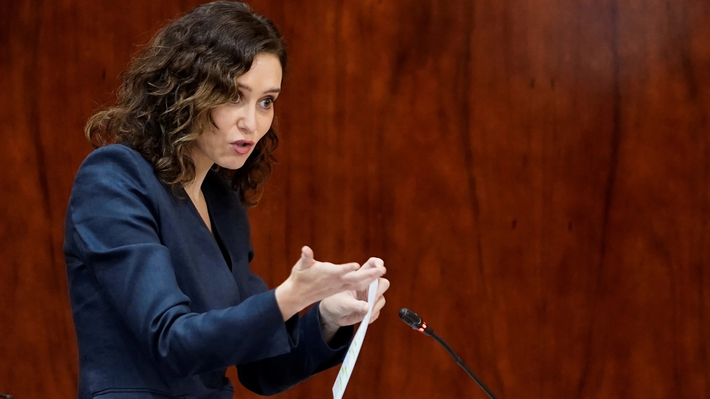 Isabel Díaz Ayuso en la Asamblea de Madrid