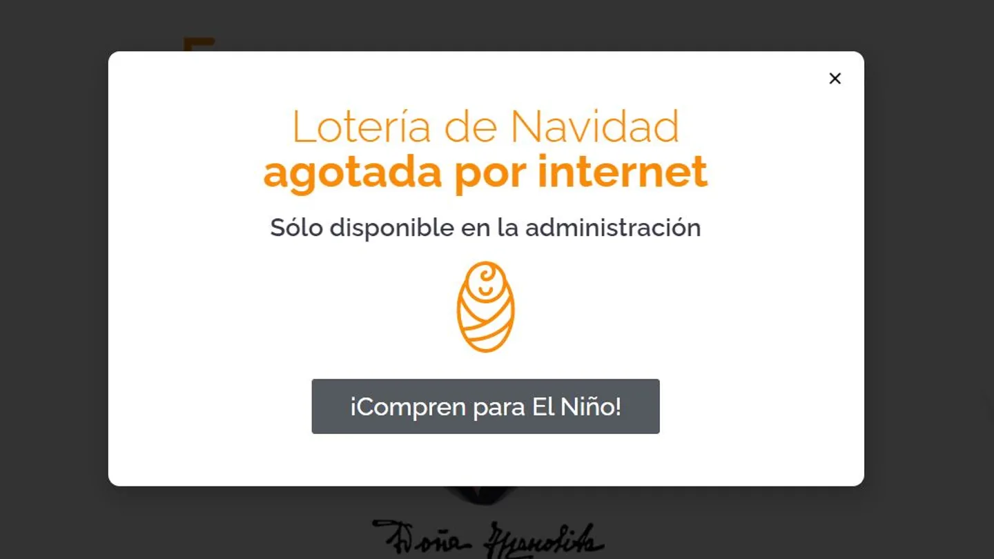 Agotada la compra online de lotería en la Administración de Doña Manolita Lotería de Navidad 2021