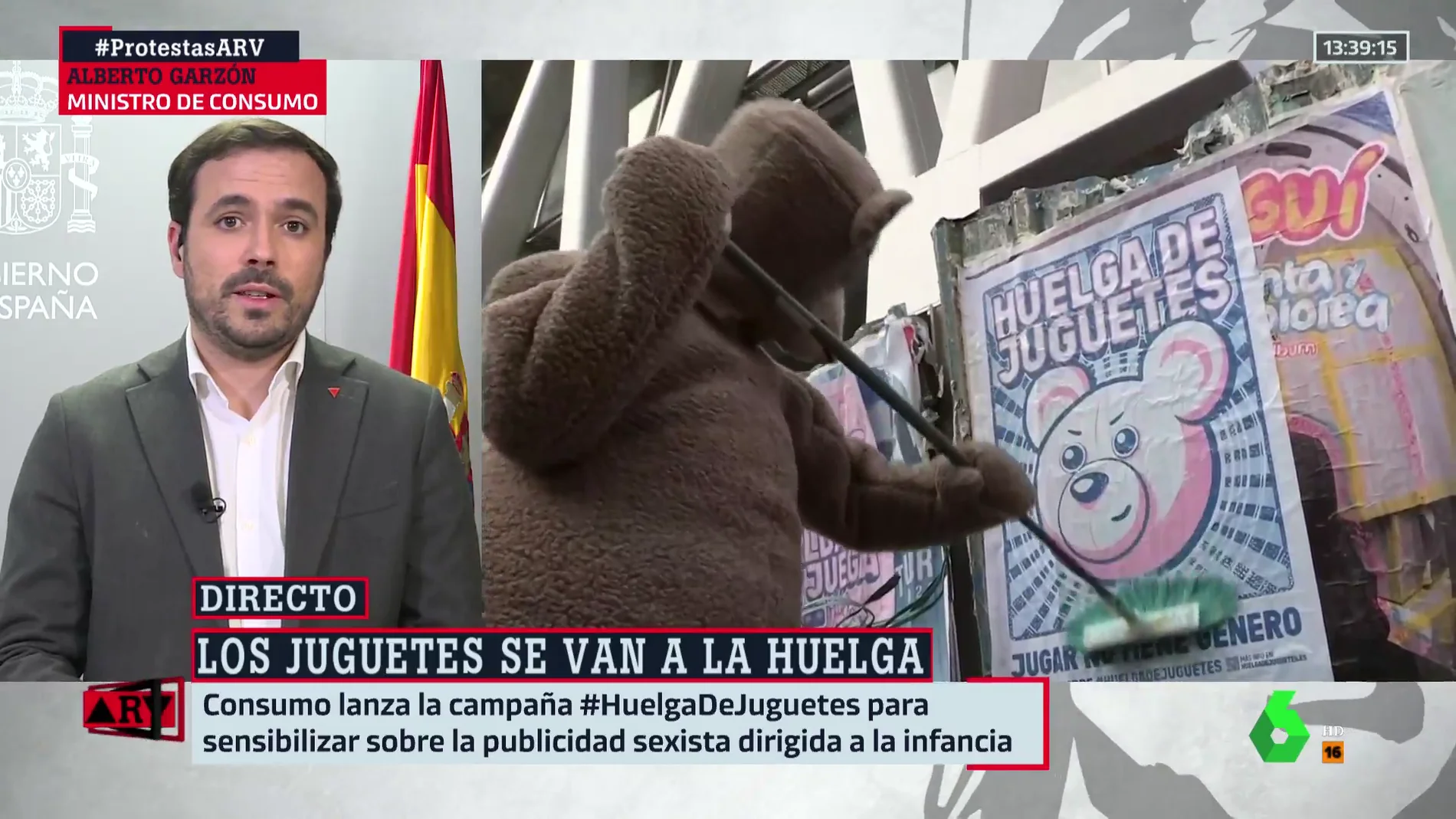 El ministro de Consumo, Alberto Garzón, explica la huelga de juguetes.