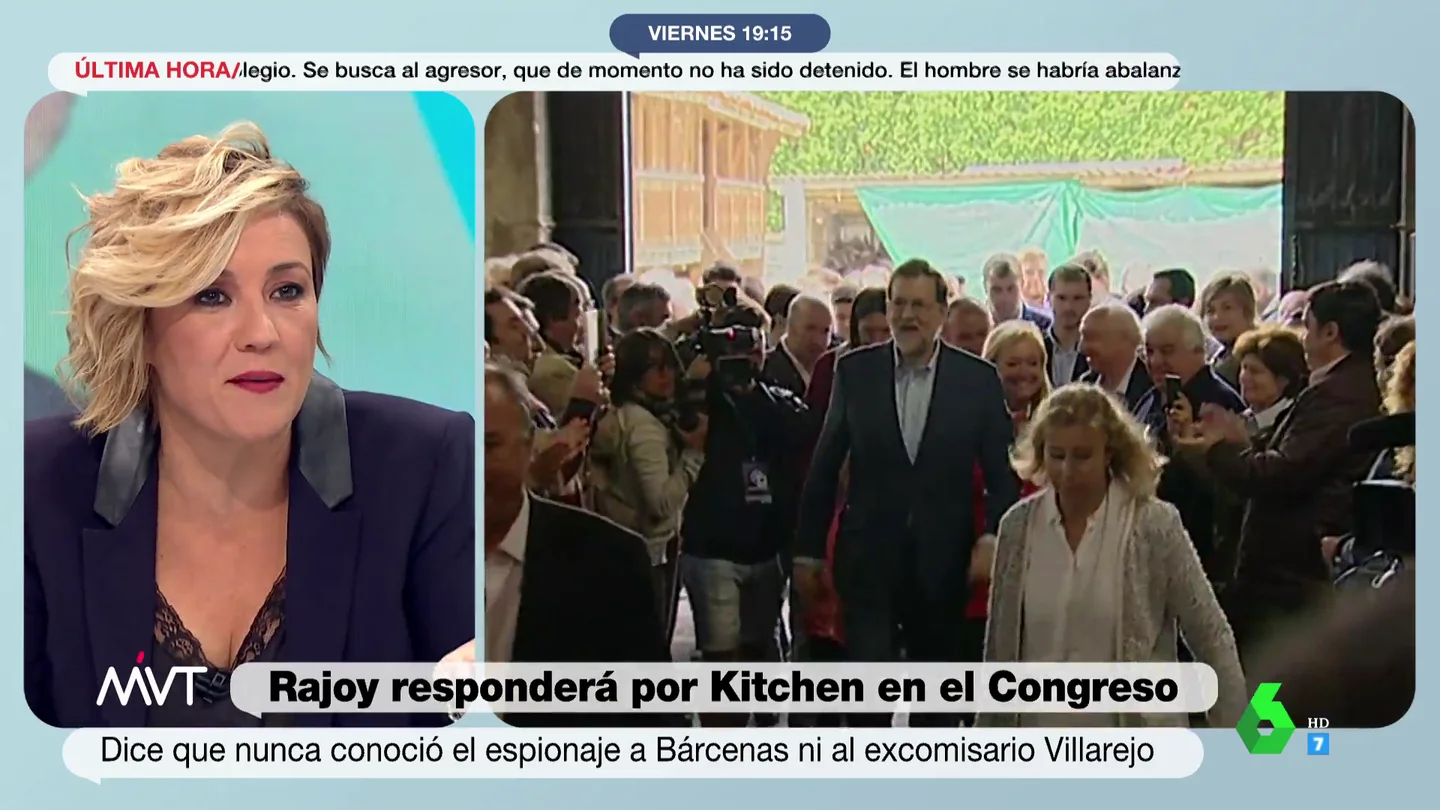 La rotunda respuesta de Cristina Pardo a Rajoy tras afirmar que no conoce a Villarejo La rotunda respuesta de Cristina Pardo a Rajoy tras afirmar que no conoce a Villarejo