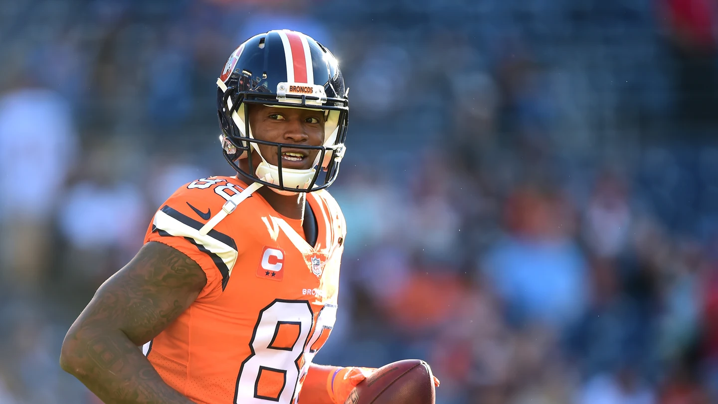 Demaryius Thomas, excampeón de la Super Bowl con los Denver Broncos Demaryius Thomas, excampeón de la Super Bowl con los Denver Broncos