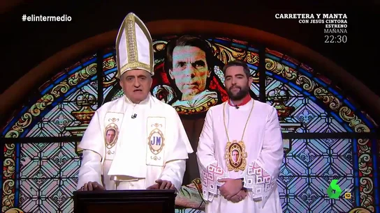 El análisis del 'papa Wyoming' y el 'monaguillo Mateo' de las "apariciones aznarianas": "Sabe que somos inferiores" El análisis del 'papa Wyoming' y el 'monaguillo Mateo' de las "apariciones aznarianas": "Sabe que somos inferiores"