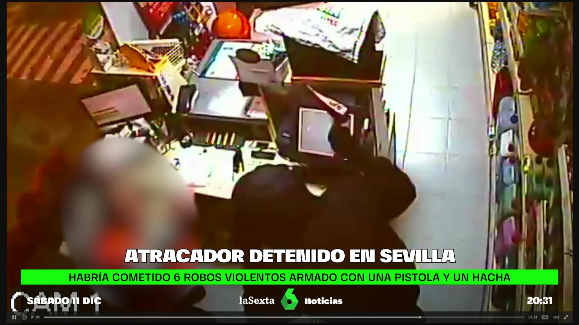Atracador detenido en Sevilla