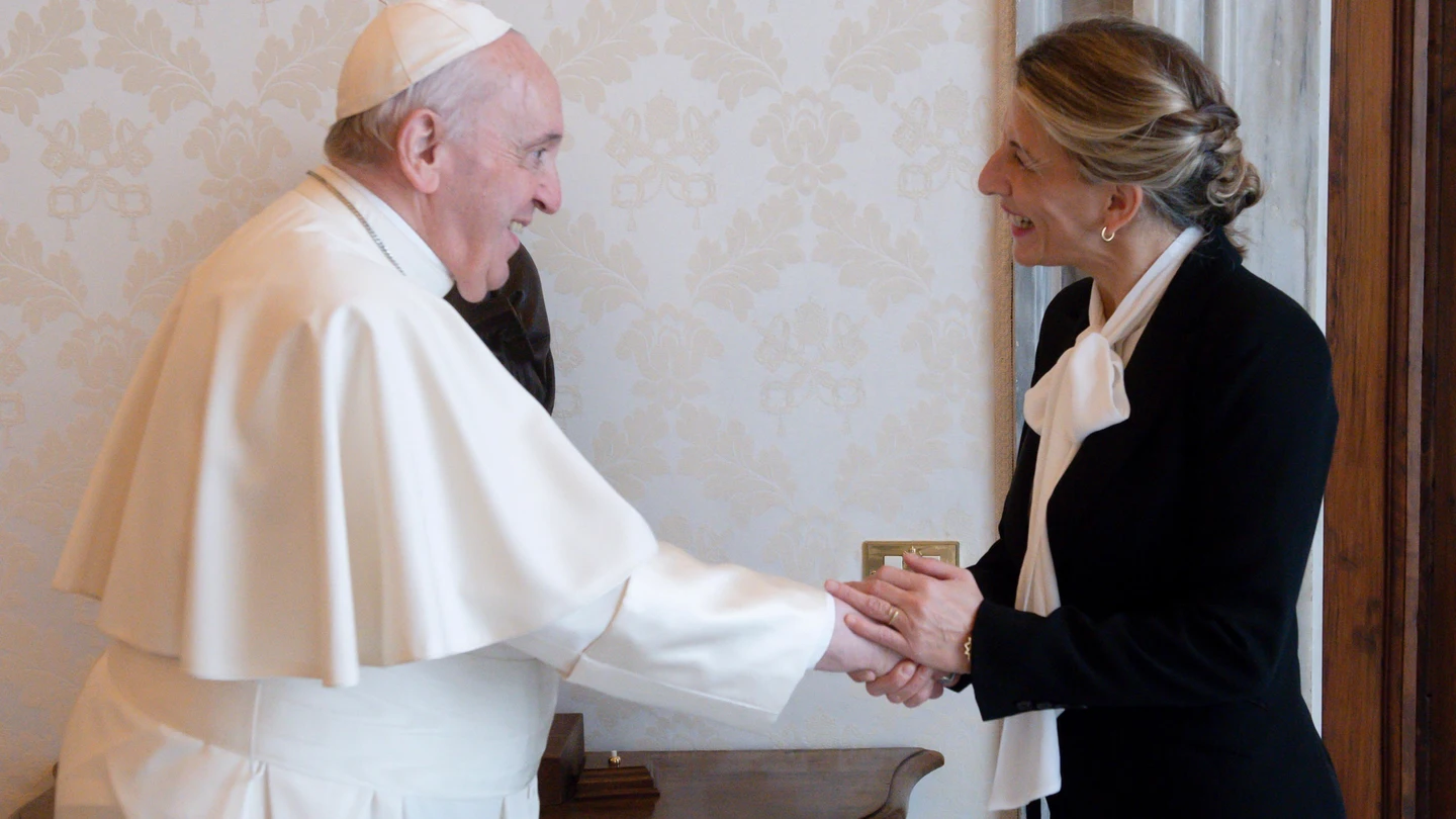 El Papa Francisco recibe a la vicepresidenta Yolanda Díaz. El Papa Francisco recibe a la vicepresidenta Yolanda Díaz.