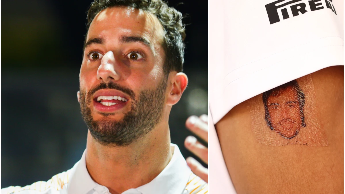 Ricciardo y su tatuaje de Alonso