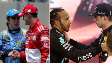 Fernando Alonso y Verstappen, como dos gotas de agua: de Schumacher a Hamilton 16 años después