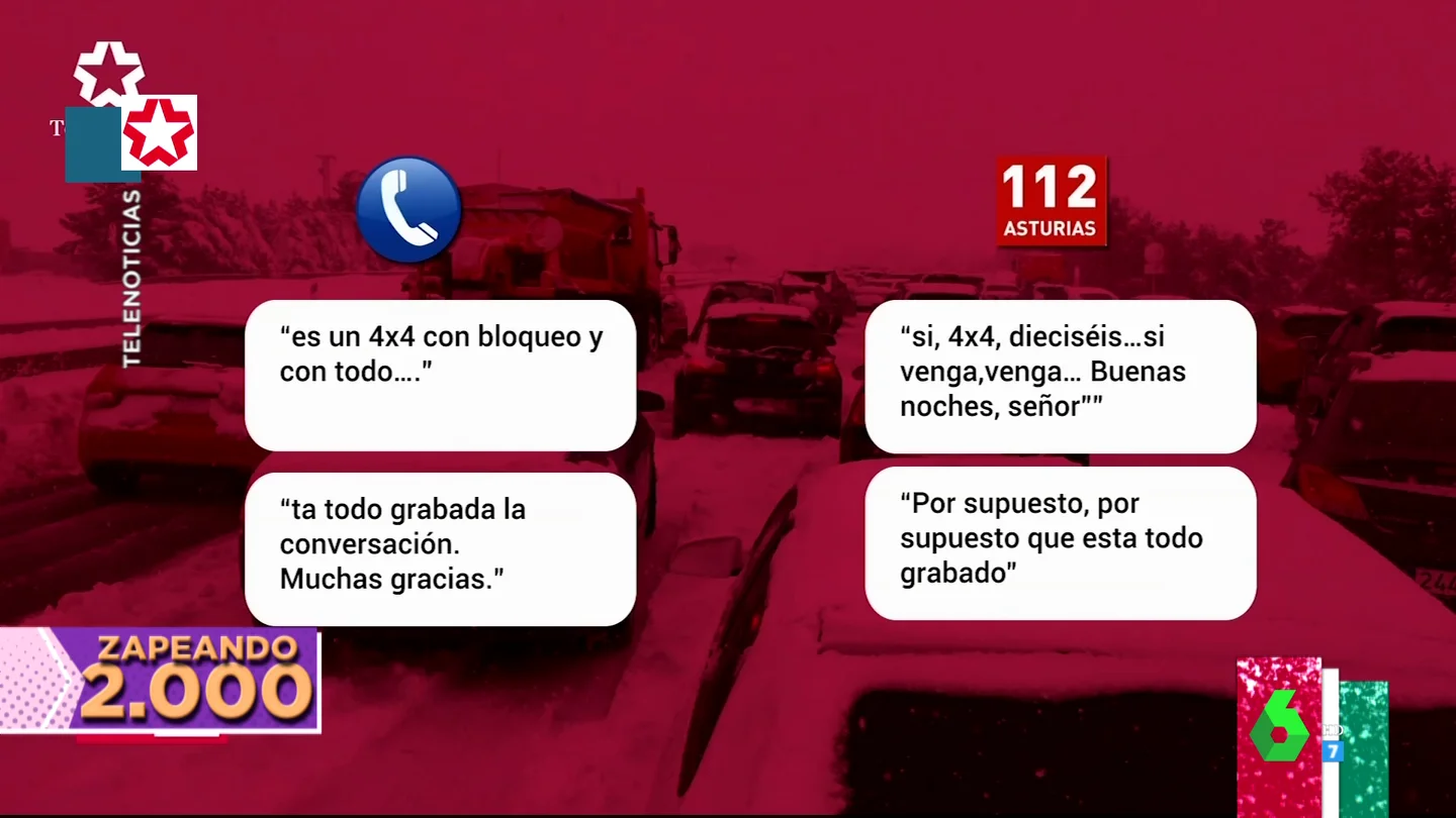 "Somos mayorinos ya para saber lo que hacemos, ¿eh?": así fue la llamada viral entre unos jóvenes atrapados en la nieve y el 112 "Somos mayorinos ya para saber lo que hacemos, ¿eh?": así fue la llamada viral entre unos jóvenes atrapados en la nieve y el 112