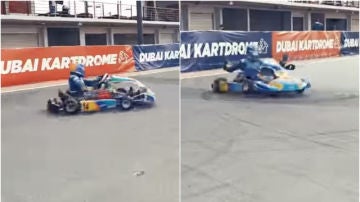 Fernando Alonso hace 'magia' al volante de un kart